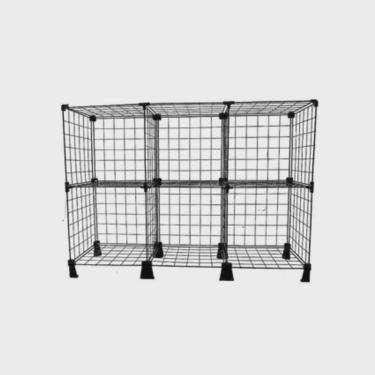 Imagem de Balcão Estante Expositor Aramado 0,70x0,90x0,30M Preto