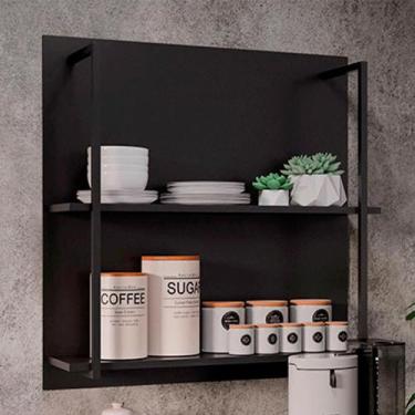 Imagem de Painel Organizador com Solesi 2 Prateleiras Preto G96 - Gran Belo