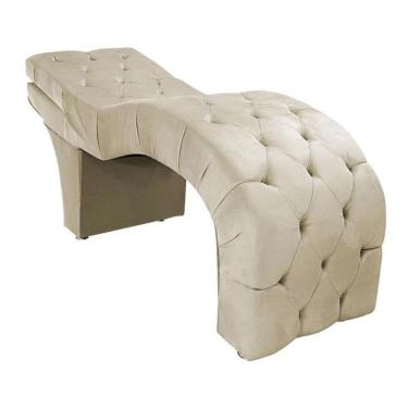 Imagem de Maca Estética Estofada Reclinável Ergonômica Suede Marilia Cor: bege