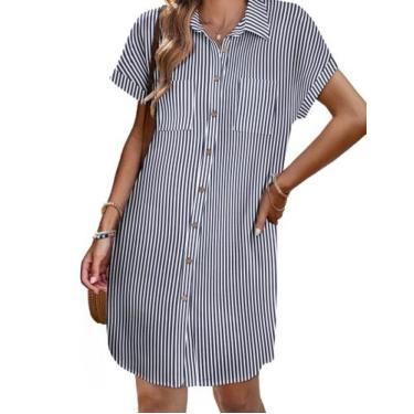 Imagem de Vestido de verão Zeagoo feminino plus size de algodão e linho XXL