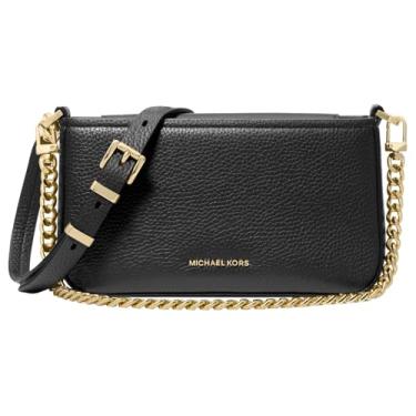 Imagem de Michael Kors Bryant Bolsa transversal conversível pequena, Ferragens douradas/pretas, One Size