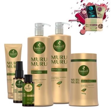 Imagem de Kit Haskell Murumuru Sh Cond Mascara 1l 6 Itens Completo