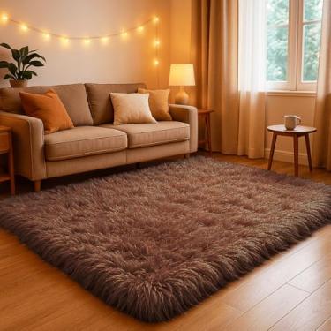 Imagem de Tapete 2,00 X 1,50 Peludo Felpudo Macio Para Quarto Sala(Chocolate)