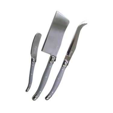 Imagem de Conjunto De (3 Peças), Facas Para Queijo Laguiole Luxo (Cinza)