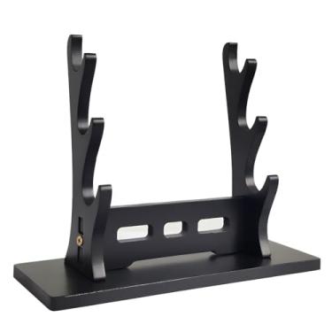 Imagem de SEEMINESALE Suporte Para Katana, Espada Samurai De 3 Níveis, Espada, Lâminas Cosplay, Exibição Sabre Luz, Base Faca Sword Mountain