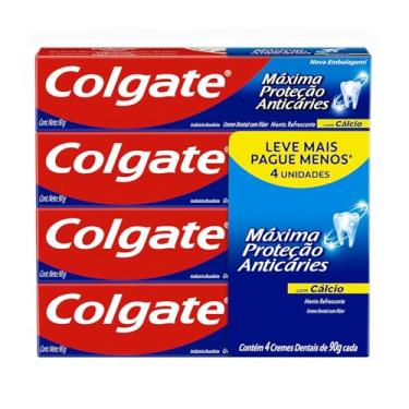 Imagem de Creme Dental Colgate Máxima Proteção Anticáries 90g 4 unid