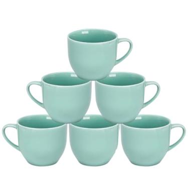 Imagem de Conjunto Xícaras Kit 6 Peças Porcelana Chicara Chá e Café 170ML (Verde)