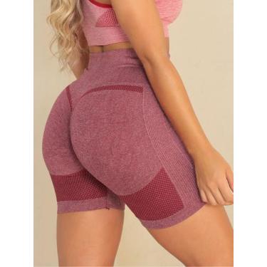 Imagem de Short Levanta Bumbum Academia Fitness Yoga Cintura Alta Suplex - G29, 