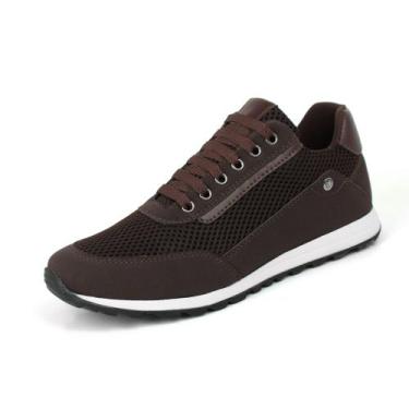 Imagem de Tênis Masculino Sapatênis Casual Dia Dia - MKSHOES, Cafe, 40