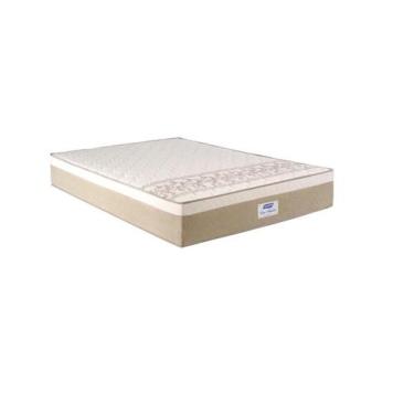 Imagem de Colchão Casal Gazi Molas Ensacadas 138x188x27cm Branco Bege Suporta 12