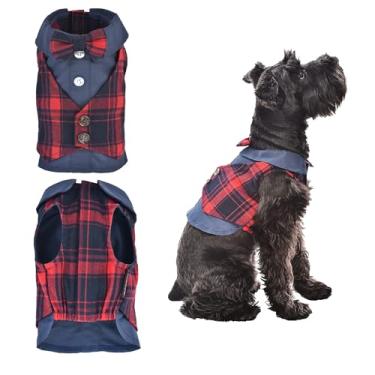 Imagem de Vestidos para cães de estimação parisienses para cães pequenos e roupas de cachorro médio roupa de smokingParisian Pet 2XL