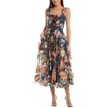 Imagem de Black Halo Vestido coquetel feminino Leila, Brilho solar, 7