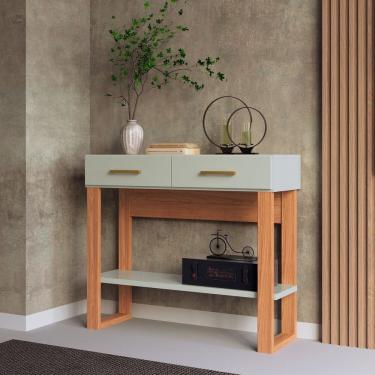 Imagem de Aparador para Sala de Estar com 2 Gavetas Pradel Freijó / Off White