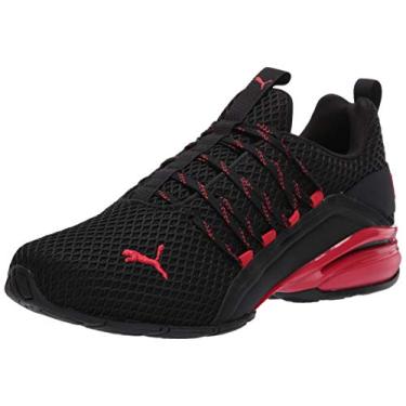 Imagem de Tênis PUMA Axelion Spark, masculino, Black/High Risk Red, 13