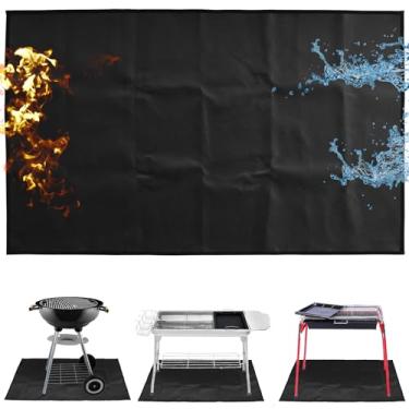 Imagem de Tapetes para churrasqueira ao ar livre, à prova de fogo, deck e pátio, à prova d'água, para fogueira reutilizável, à prova de óleo, para churrasco ao ar livre, óleo de carvão, fritadeira e defumadores
