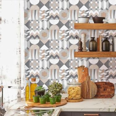 Imagem de Adesivo de Azulejo Hidráulico Brown 300 - Inove Papéis de Parede