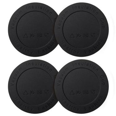 Imagem de Bluwing Protetores inferiores de silicone para garrafa YETI Rambler 1,020.6 g, CIVAGO 32/1,134.0 g, frasco de ferro 32/1,134.0 g, fundo de borracha antiderrapante protetor (4 pacotes 7,5 cm 75 mm)