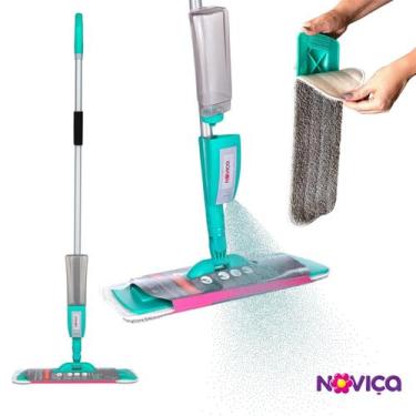 Imagem de Mop Noviça Spray Com Reservatório De Produto Base Microfibra, Verde
