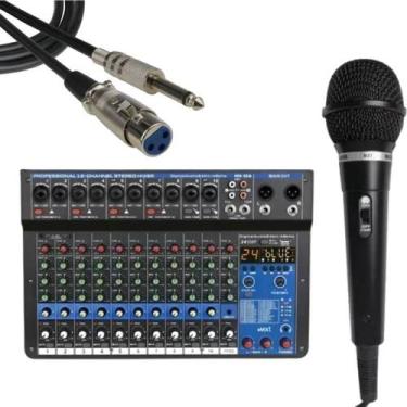 Imagem de Kit mesa de som mxt mx-12a + mic mxt m1800s + cabo p10/xlrf