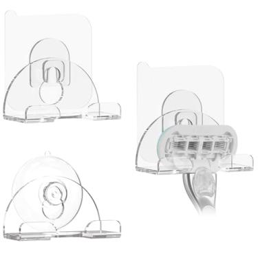 Imagem de Linkidea Pacote com 3 ventosas para barbear/ganchos autoadesivos, suporte de cabide de barbear, compatível com Gillette Fusion 5 Proglide, Shield Power, Dorco Pace 6 Pro