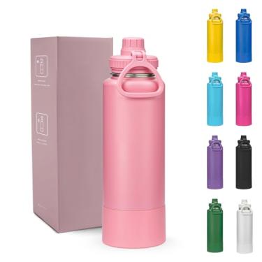 Imagem de Garrafa Térmica 800ml - Duplamente Isolada, Aço Inox 304, Base Emborrachada Anti Derrapante, Mantém Bebidas Quentes por 12 Horas e Geladas por 24 Horas, (Rosa Bebe)