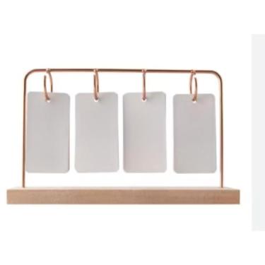 Imagem de CalendáRio de Mesa，CalendáRio de Mesa Decorativo com Plaquinhas Dourado(Dourado)