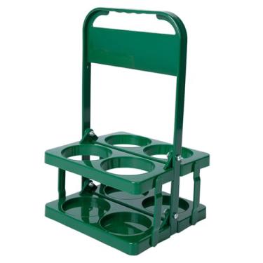 Imagem de AIYoo Porta-copos de plástico portátil, suporte de copo de café reutilizável para garrafa de cerveja, suporte de copo de bebida para entrega, porta-copos de 4 furos com alça para catering,