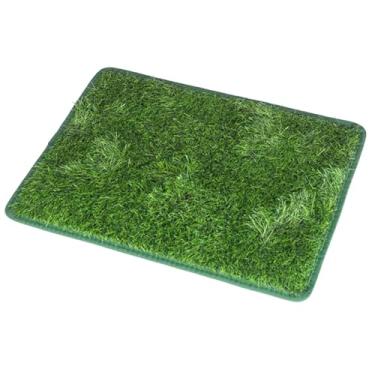 Imagem de Gralara Tapete de Grama Artificial para Cães, Capacho de Alta Absorção, Decoração para Cães, Capacho Lavável, Grama Artificial Macia, M