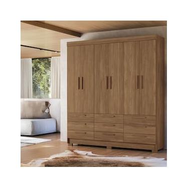 Imagem de Guarda-Roupa Casal Santos Andirá Colombo com 6 Portas, 9 Gavetas e 4 Prateleiras – 194,4cm de largura