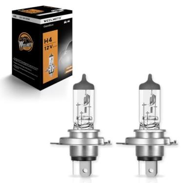 Imagem de WEELMOTO H4 9003 Classicblaze - Lâmpada De Farol Halógena Antirreflexo Alto Brilho, Baixo E Com Superluz Longa Duração, 12 V 60/55 W (Contém 2 Lâmpadas)