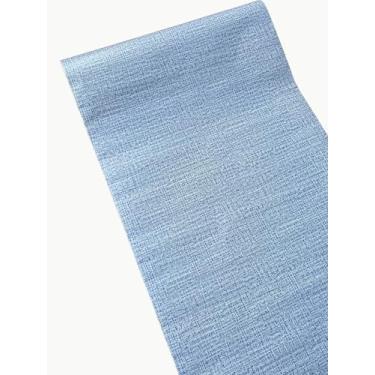 Imagem de MyFun Papel de parede azul roxo de 48,4 m², tecido texturizado de linho removível, papel de parede para armários, forro de bancada, 17,7 x 1,000 cm