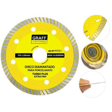 Imagem de Disco Diamantado Porcelanato 110mm X 20mm Extra Fino 14.000 RPM - Amat