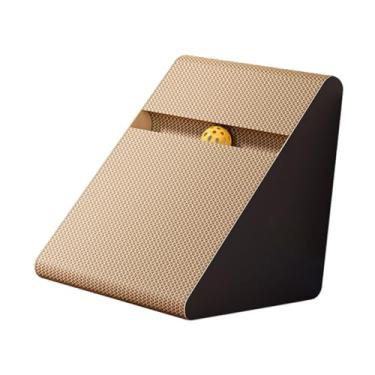 Imagem de WeiLaiKeQi Arranhador de gato de papelão evita danos aos móveis, de cama grosso, papel ondulado, brinquedo de arranhar com garra, almofada arranhadora para, S