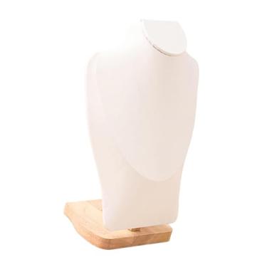 Imagem de Colaxi Suporte de exibição de joias, colar, para venda de presentes, enfeite, joias, busto, organizador para casa, sala de estar, quarto, White L