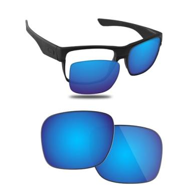 Imagem de Fiskr Lentes polarizadas de substituição compatíveis com óculos de sol Oakley TwoFace OO9189, resistente a impactos e ajuste perfeito, Azul gelo, One Size, Twoface