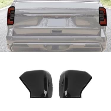 Imagem de RAZPOY Capa de luz traseira fumê guarnição da lâmpada traseira compatível com Ford Expedition 2022-2024, preto fumê