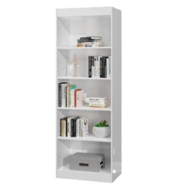 Imagem de Estante Livreiro Multiuso 4 Prateleiras 1,78m Branco - J&A MÓVEIS
