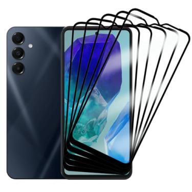 Imagem de 5 Películas de Vidro Temperado 3D Full Cover para Samsung Galaxy M55, Proteção Total da Tela, Anti-impacto, 9H, Transparente