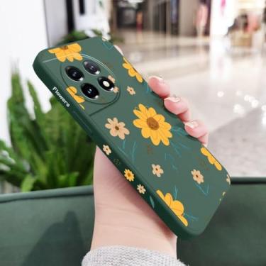 Imagem de Capa de silicone líquido para OnePlus 12, 12R, 11, 11R, 10, 10R, 10T, 9R, 9RT, 9, 8T, 8, 7, 7T Pro 5G, verde escuro, para OnePlus 9R