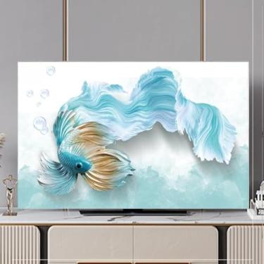 Imagem de Capa de TV Protetor de Tela de TV Interior Capa de Proteção Universal de 32-80 polegadas Capa de Tela de TV À Prova de Poeira e Proteção de Tela Solar Tecido Ultramacio, Anti-Riscos - Goldfish ||177.8