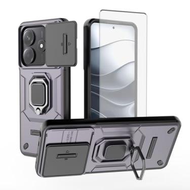 Imagem de Asuwish Capa de celular para Xiaomi Redmi Note 14 Pro 5G/Poco X7 com capa deslizante para câmera de vidro temperado, suporte de anel, resistente, fino, protetor híbrido, 14Pro X 7, feminino, masculino
