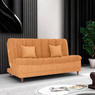 Imagem de Sofá Cama Dora 2 Lugares Para Sala de Visitas - Matrix, Bouclé Mostard