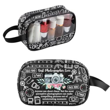 Imagem de TOBGBE Presentes fotográficos para fotógrafos bolsa de maquiagem transparente fotógrafo de casamento presente de agradecimento amante de câmera estojo cosmético, Fotógrafo transparente MB, Tendência