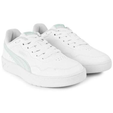 Imagem de Tênis Puma Court Lally BDP Feminino - Branco e Verde, 37