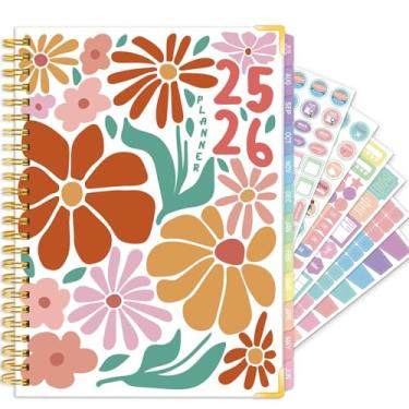 Imagem de GuassLee Planner 2025-2026 diário, semanal e mensal - Agenda Estética de julho de 2025 a junho de 2026, livro de planejamento de agenda estética de 16,5 x 21,3 cm com bolso traseiro, adesivos, abas
