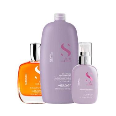 Imagem de Kit Alfaparf SDL Smooth Smoothing - Shampoo + Creme + Óleo - ALFAPARF 