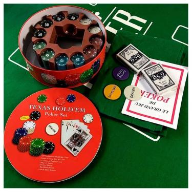 Imagem de Kit De Poker Completo 108 Cartas e 240 Fichas Com Toalha De Mesa