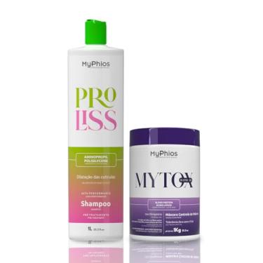 Imagem de Mytox Blond + Shampoo ProLiss Pré Tratamento - Kit Redutor de volume 1L