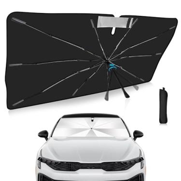 Imagem de Guarda-sol para para-brisa de atualização 2025, ajuste personalizado para Kia K5 2021-2025, capa de carro com proteção UV dobrável, escudo de chuva de emergência e protetor de painel - Acessório