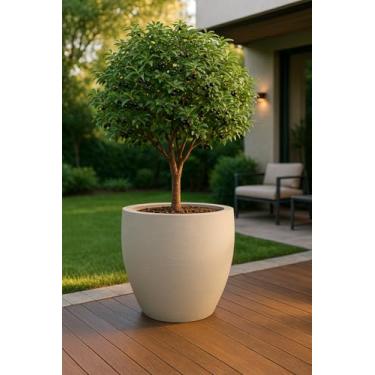 Imagem de VASO CONE DECORATIVO LUXO MODELO GRAFIATO PEQUENO 40X50 VOLUME 50 LITROS (AREIA)